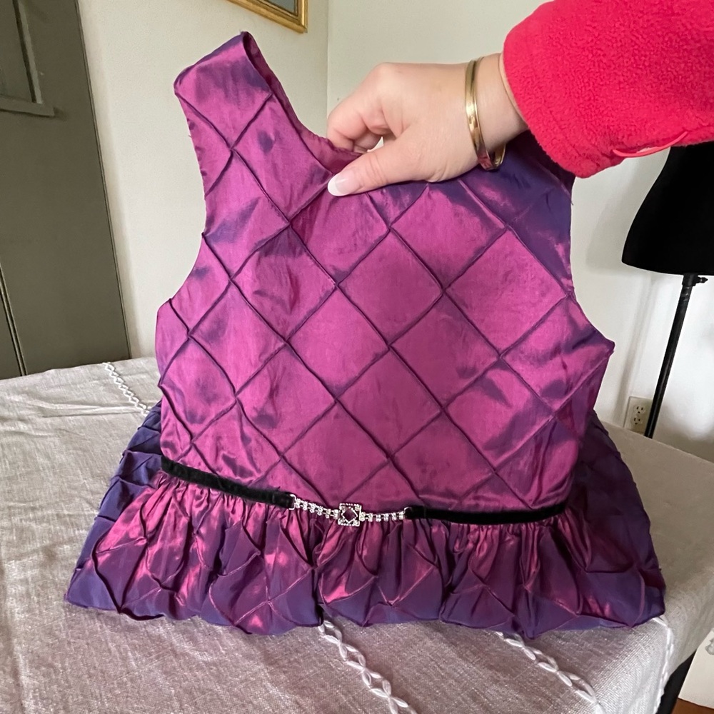 Purple Iridescent Satin Dress — Formal Girl’s Size: 7 by Perfectly Dressed 🎀 - Picture 9 of 14